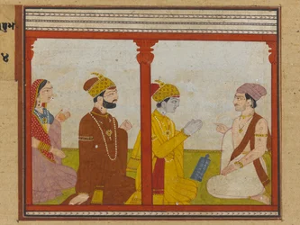 Illustration aus einer Madhu-Malati-Serie, ca. 1799